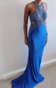 Dynasty Blue Dress size 8/10 Prom/Raceday/Graduation/Evening/Formal/Occasion - Picture 1 of 4