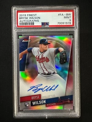 2019 Finest #FA-BW Bryse Wilson - RC Autographs - PSA 9 - Image 1 of 2