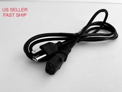 3-Prong IEC Power Supply Universal Cable Cord Plug Computer LCD CRT Monitor - Image 1 of 2