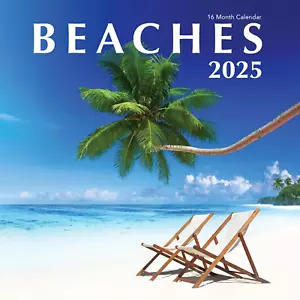 Beaches 2025 Hangable Wall Calendar Large Full Page Monthly Travel Vacation Trop - Picture 1 of 5