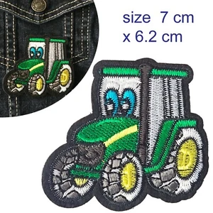 Tractor patch iron on patch farmer cartoon vehicle embroidery iron-on patches - Picture 1 of 2