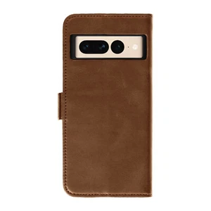 Case for Google Pixel 7 Pro Folio Dual Magnetic Tab Case Card-holder Brown - Picture 1 of 6