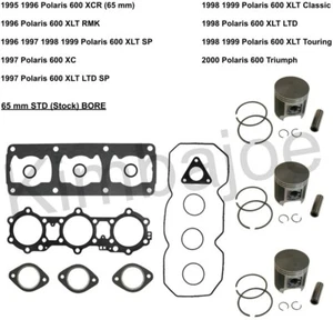 Polaris 600 XLT LTD SP Classic Triumph XCR Listed 65 mm SPI Piston Kits Gaskets - Picture 1 of 1