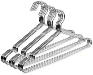 Wire Hangers 30 Pack Stainless Steel Strong Metal Wire Hangers Clothes 16.5 Inch - Picture 1 of 12