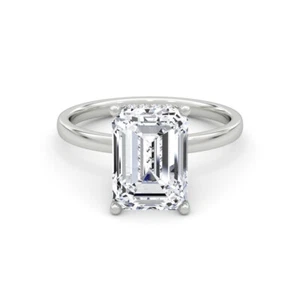 IGI Diamond Engagement Ring VVS2 D Emerald Cut 5.05 Ct Lab-created Sparkling - Picture 1 of 12