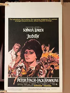 SOPHIA LOREN 1965 "JUDITH" 22X14 ORIGINAL FRANK McCARTHY PETER FINCH NM - Bild 1 von 4