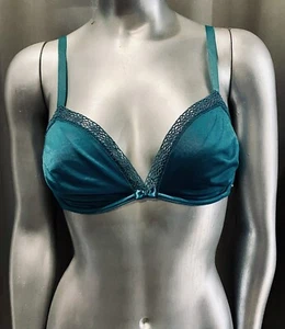 WOLFORD Teal Underwire French Lace Bra - Picture 1 of 4