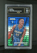 2014-15 Panini Prizm Aaron Gordon RC Blue & Green Mosaic Rookie #254 GMA 10