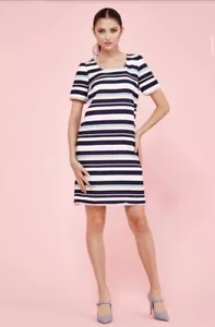 Trelise Cooper - Sripe Shift Dress Colourful Quirky Day Tea Short Sleeve Size 10 - Picture 1 of 24