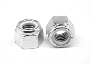 Nyloc grueso 7/16"-14 (tuerca de seguridad de inserción de nylon) NE estándar galvanizado - Imagen 1 de 1
