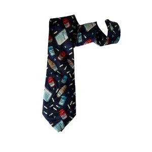 Steven Harris Doctor Pharmacist RX Prescription Bottle Pills Necktie Tie 60" - Picture 1 of 7