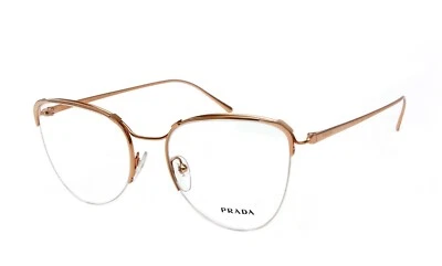 New PRADA VPR60U SVF-1O1 51mm Rose Gold Eyeglasses Frames Italy - Image 1 of 4
