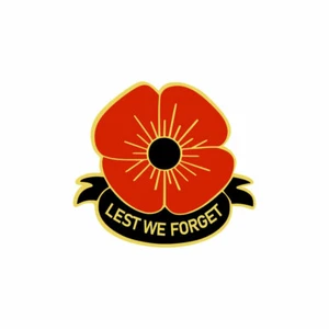 2 x Poppy Iron on Screen Print patch for fabric Machine Washable Lest We Forget - Picture 1 of 1