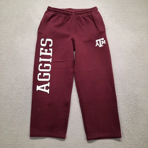 Adidas Texas A&M Aggies Pants Men's Medium Maroon White Sweatpants Fleece Adult Cover