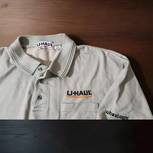 U-HAUL WORK POLO Mitarbeiter LKW Vermietung Herren L beige - Bild 1 von 6