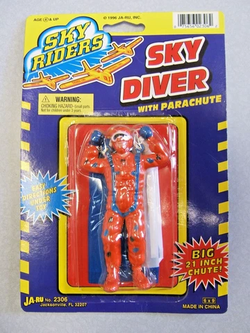 VINTAGE SKYDIVER WITH 21" PARACHUTE JARU #2306 1996 ACTION FIGURE Cover