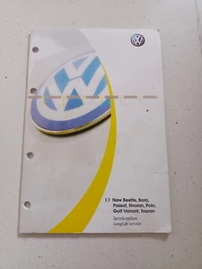 VW 242.553.LLS.01 Serviceplan 1New Beetle,Bora,Passat,Sharon,Polo,GolfVariant OE - Zdjęcie 1 z 3