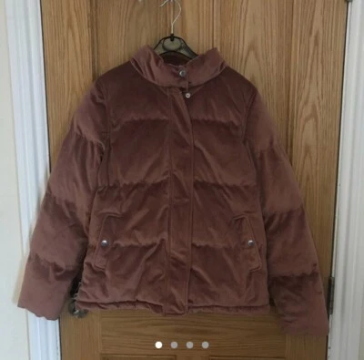 💗Blush Pink Suede Puffer Coat💗 - Image 1 of 4