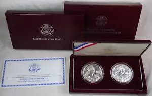 1999-S Dolley Madison Silver Dollar Proof & Unc 2 Coins US Mint $1 Commemorative - Picture 1 of 4