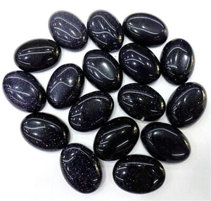 15Pcs 18x13x5mm Blue Sand Stone Oval Cab Cabochon QQ211 - Picture 1 of 2