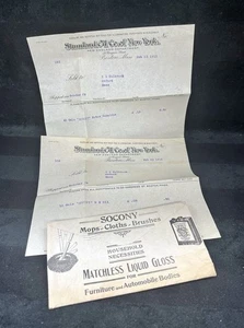 Socony Billheads & Illustrated Envelope - Picture 1 of 2