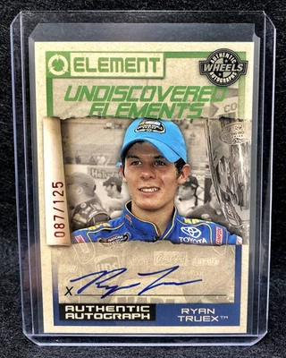 Ryan Truex 2009 Press Pass Wheels Racing Undiscovered Elements Autograph #87/125 - Image 1 of 2