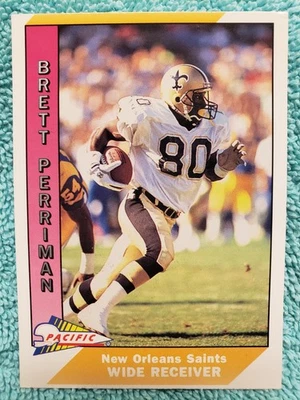 1991 PACIFIC BRETT PERRIMAN #335 NEW ORLEANS SAINTS  - Image 1 of 4