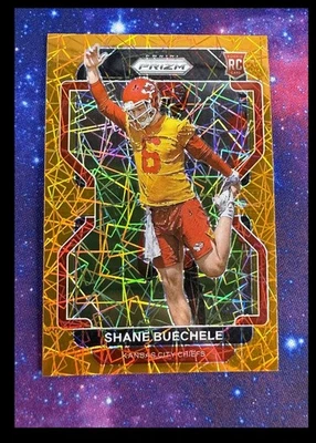 2021 PANINI PRIZM SHANE BUECHELE RC KANSAS CITY CHIEFS #396 ORANGE LAZER - Image 1 of 2