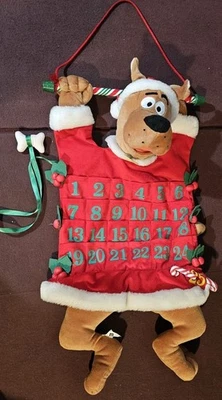 VTG Y2K Scooby Doo Hanging Advent Calendar Christmas Felt Countdown Warner Store - Image 1 of 4