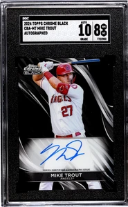 2024 Topps cromo negro Mike Trout #CBA-MT autógrafo SGC 8 automático 10 - Imagen 1 de 2