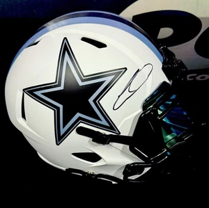 Ceedee Lamb Signed Autographed Full Size REPLICA Helmet W Visor Fanatics Cert - Picture 1 of 2
