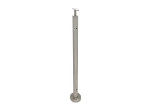 F1 Series Guardrail Post 1.9" Diameter Round - Center Post - Brushed Stainless - Picture 1 of 5