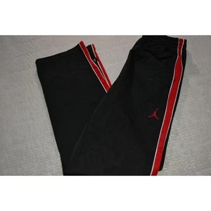 46623-a Nike Air Jordan Basketball Pants Black Red Size Large 12-13 Yrs Boys - Picture 1 of 7