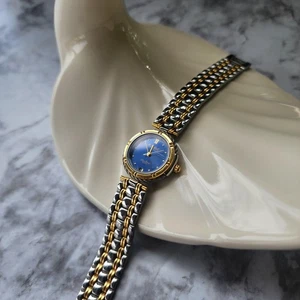Dufonte Uhr Damen blaues Zifferblatt bicolor Edelstahl Quarz Lucien Piccard - Bild 1 von 20