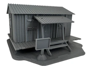 28mm World War 2 Wargaming Army Tropical Village Jungle Admin Building Japanese - Bild 1 von 5