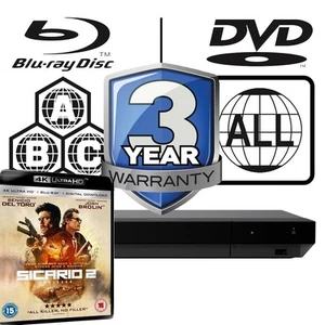 Sony Blu-ray Player UBP-X700K All Zone Code Free MultiRegion 4K & Sicario 2 UHD - Bild 1 von 7