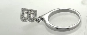 Samuel B Sterling Silver B Dangle Ring - Picture 1 of 2