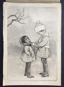 Susan Beatrice Pearse, Lovely Original Painting titled "A Helping Hand" SIGNED - Picture 1 of 9