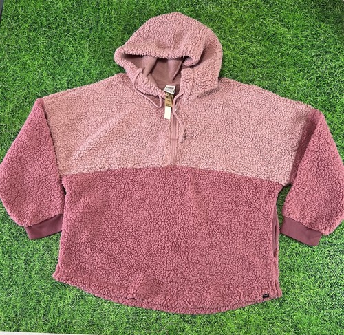 UNDERCOVER Maglione oversize Victoria's Secret ROSA Varsity Sherpa mezza cerniera taglia XL