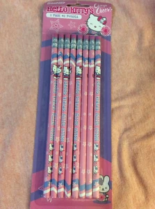 Vintage Sanrio 2005 Hello Kitty Camp Cheer Pencils 8 pack #2 7.5” long - Picture 1 of 3