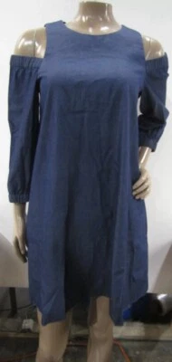 Vestido Tibi Para Mujer US 0 Hombro Frío Cambray Denim Oscuro TP116DDM14500 Usado Foto 1 de 4