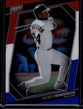 2023 Panini National Convention VIP Rickey Henderson RED WHITE BLUE PRIZM #8/15