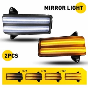 Clear LED Switchback Side View Mirror Turn Signal Light For 20-24 GMC Sierra Y - Picture 1 of 10