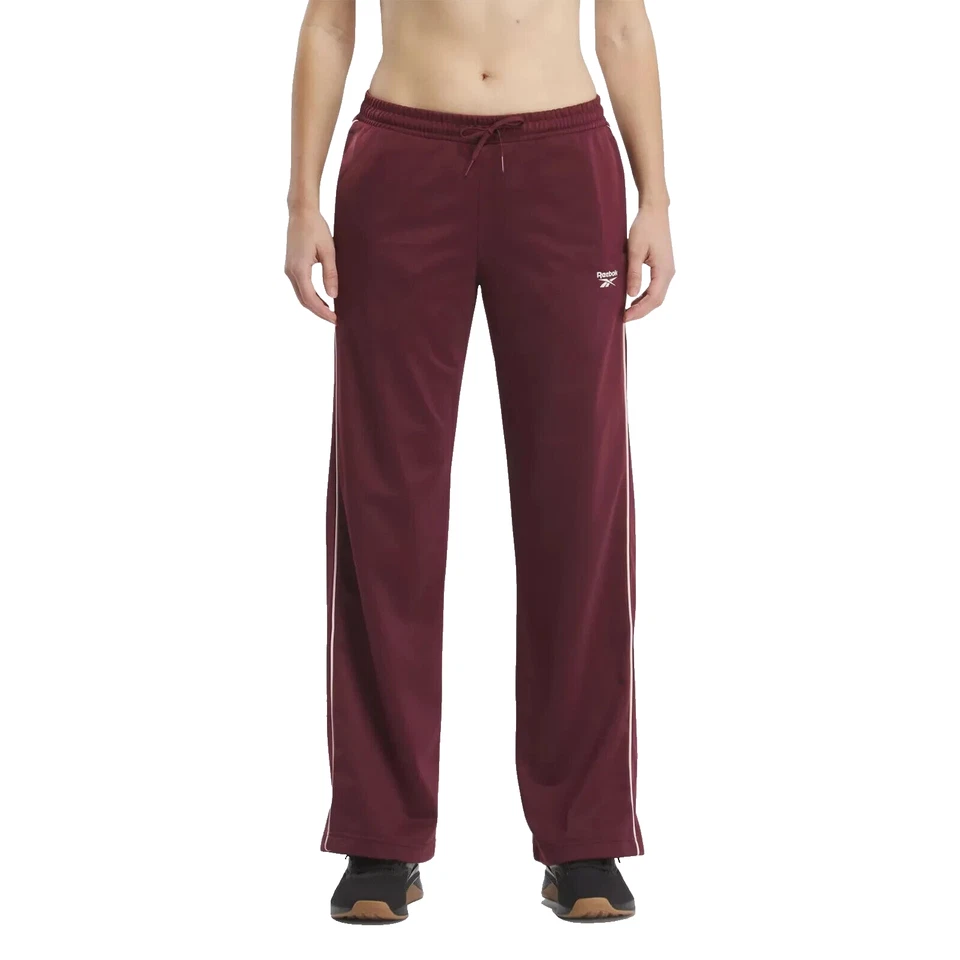 Reebok Plus Size Pull-on Drawstring-Waist Tricot Pants - Classic Maroon Size 2X