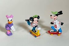 3 vintage Disney PVC figures Mickey Mouse, Goofy, Daisy Applause sweater scooter