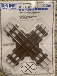 K-LINE K-261 027 GAUGE 90 DEGREE CROSSING New NOS Track - Picture 1 of 2