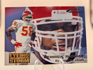1996 Pinnacle Action Packed Derrick Thomas Eyeing the Storm football card #121 - Picture 1 of 2