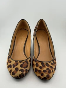 Nine West Leopard Print Wedges Size leather 7M - Picture 1 of 11