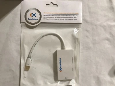 Cable Matters Mini DisplayPort to HDMI/DVI/DisplayPort Male to Female 3-in-1 - Image 1 of 2