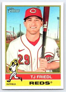 2025 Topps Heritage #491 TJ Friedl Chrome SP - Picture 1 of 2